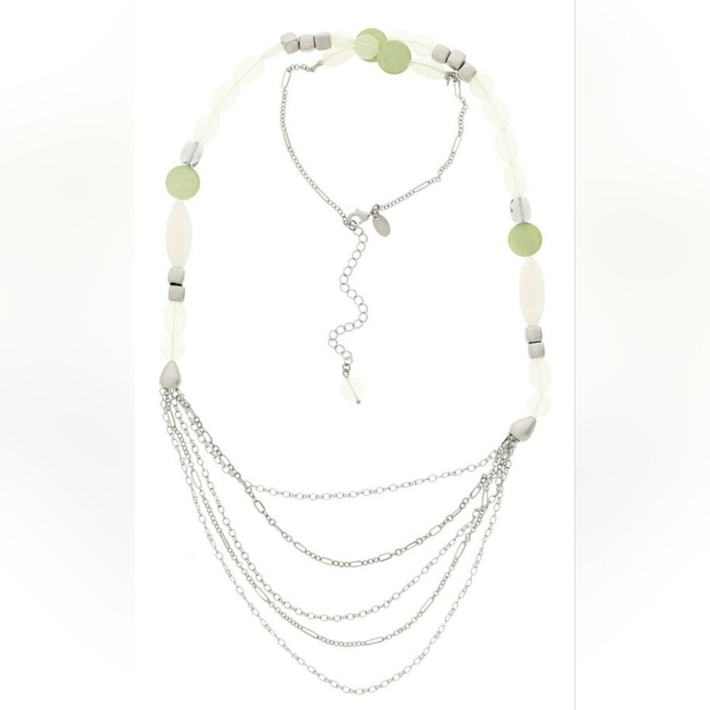 Lia Sophia Gray & Green Necklace